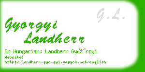 gyorgyi landherr business card